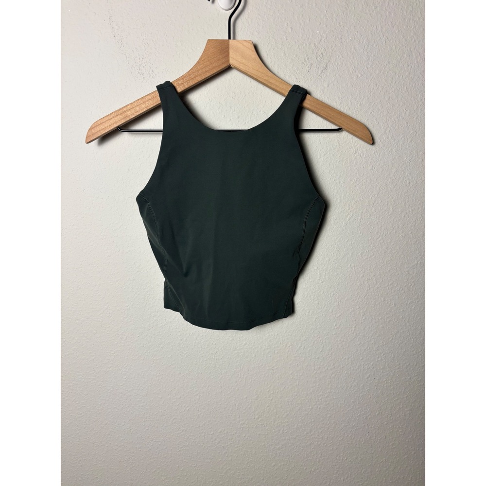 Lululemon Align High-Neck Tank Top Smoked Spruce Size 2 Nulu Yoga Crop